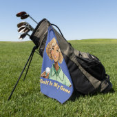 Golf Is My Game Serviette de golf pour femmes (Vert)