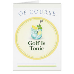 Golf Is Tonic Country Club Cocktail Golfkaart