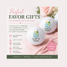 "Golf Is Tonic" Golfballen Favor Golf Evenement