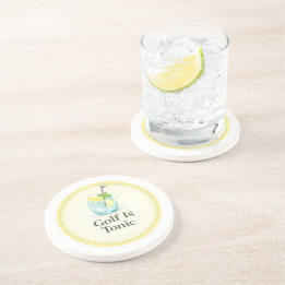 Golf Is Tonic Luxe Zandsteen Cocktail Onderzetter