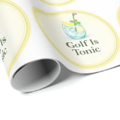 Golf Is Tonic | Papier Cadeau Golf (Coin rond)