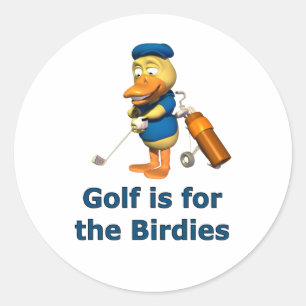 Golf is voor de geboortes ronde sticker