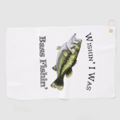 Golf J'Ai Été Basse Serviette De Pêche (Horizontal)