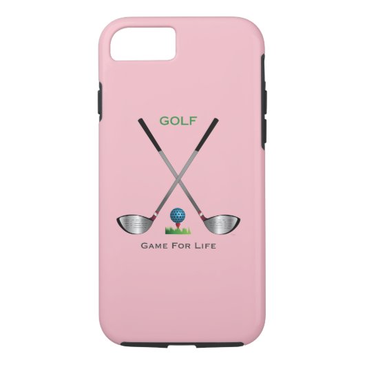 GOLF - Jeu pour la vie rose iPhone 7 Coque (Dos)
