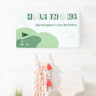 Golf Jongen 1e Verjaardag Spandoek