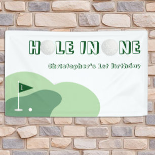 Golf Jongen 1e Verjaardag Spandoek