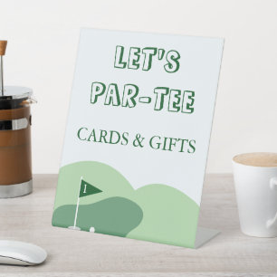 Golf Jongen 1e Verjaardagskaarten & Cadeaus Reclamebord Met Voetstuk