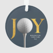 Golf Joy & Peace Kerstmis Ornament (achterkant)
