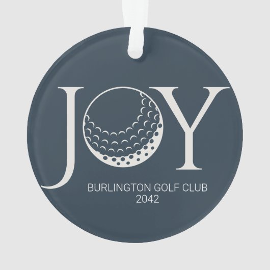 Golf Joy & Peace Kerstmis Ornament (achterkant)