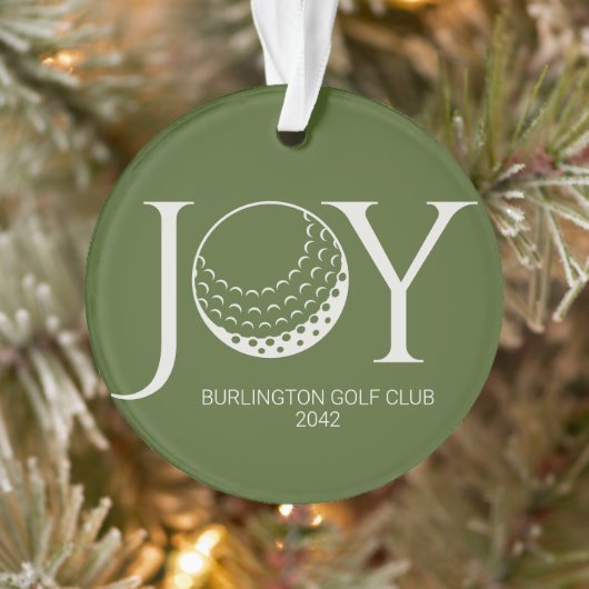 Golf Joy & Peace Kerstmis Ornament (Boom)
