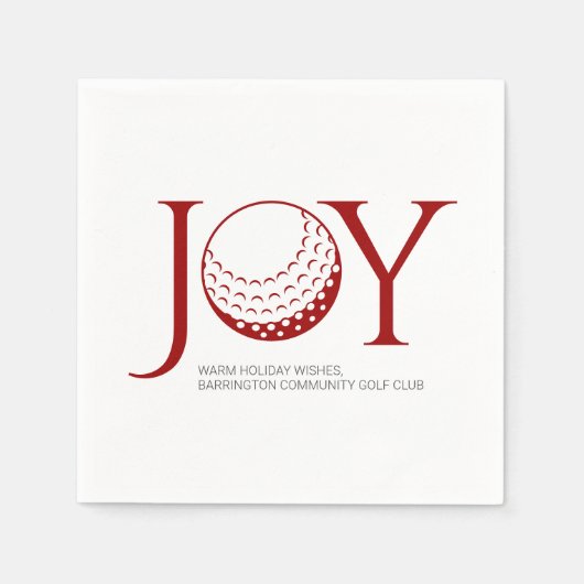 Golf Joy & Peace Kerstmis Servet (Voorkant)