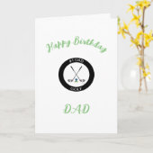 GOLF - Joyeux anniversaire #1 Papa Carte de golf (Fleur jaune)