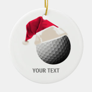golf kerst keramisch ornament
