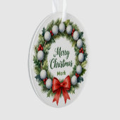 Golf Kerst Krans  Ornament (voorkant)