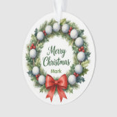 Golf Kerst Krans  Ornament (voorkant)