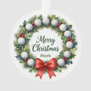 Golf Kerst Krans Ornament