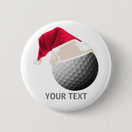 golf kerst ronde button 5,7 cm (Voorkant)
