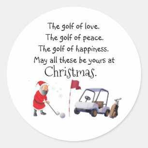 Golf-Kerst sticker met toestemming van de kerstman