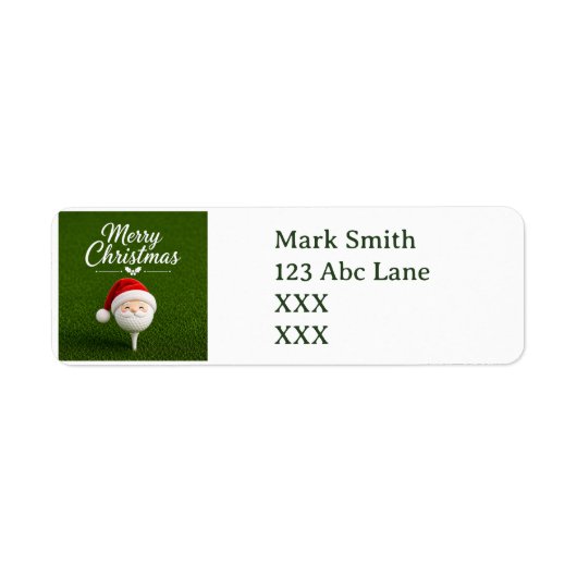 Golf Kerst thema Etiket (Voorkant)