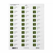 Golf Kerst thema Etiket (Full Sheet)