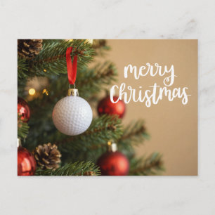 Golf Kerst thema op green voor golfer Briefkaart