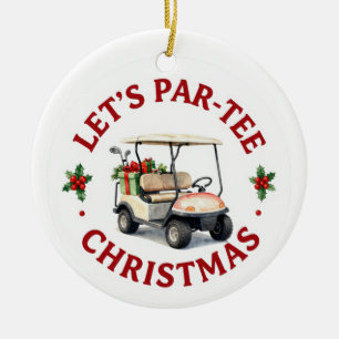 Golf Kerst Thema voor Boomornament  Keramisch Ornament