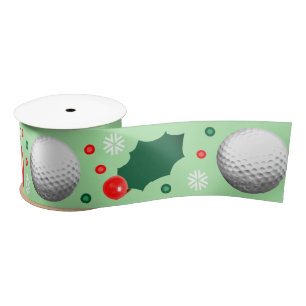 Golf Kerst Vakantie Gift Satijnen Lint