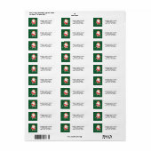 Golf Kerst Vakantie Label (Full Sheet)