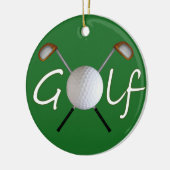 Golf kerstboomversiering keramisch ornament (Links)