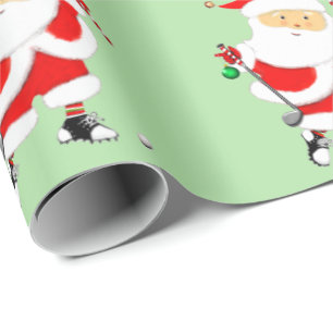 Golf Kerstcadeau Cadeaupapier