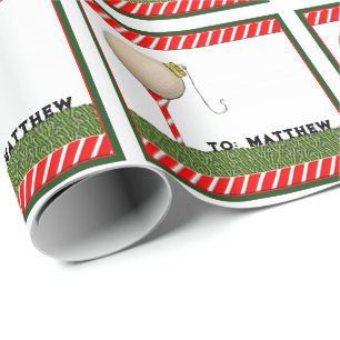 Golf Kerstcadeau Cadeaupapier