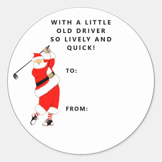 Golf Kerstcadeau Gift Tag (Voorkant)
