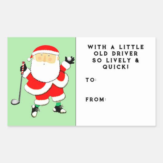 Golf Kerstcadeau Tag (Voorkant)