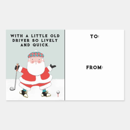 Golf Kerstcadeau Tag (Voorkant)