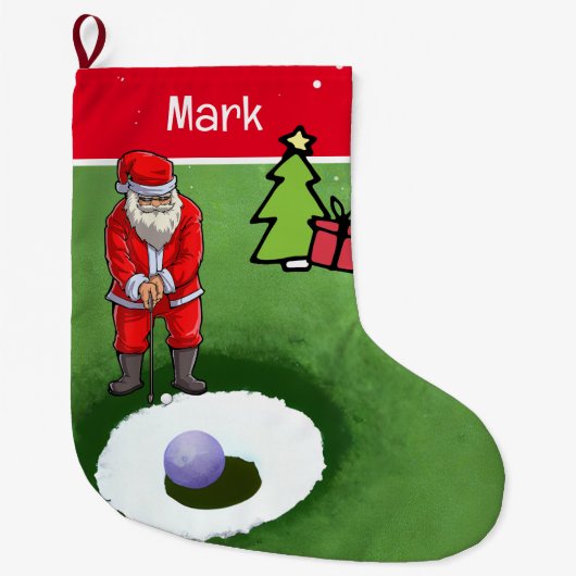 Golf Kerstcadeaus met Sinterklaas Grote Kerstsok (Voorkant)
