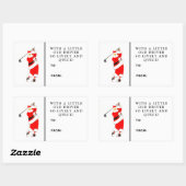 Golf-kerstcadeLabel Rechthoekige Sticker (Vel)