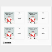 Golf-kerstcadeLabel Rechthoekige Sticker (Vel)