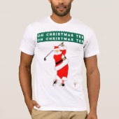 Golf-kerstfeestdag Humor T-shirt (Voorkant)