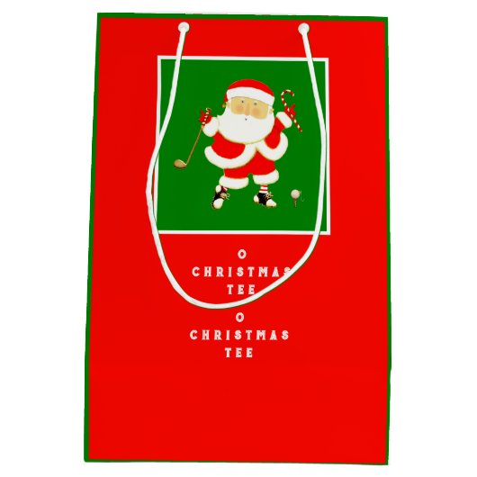 Golf-kerstfeestdag — Middelgrote cadeautas (Achterkant)