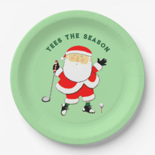 Golf-kerstfeestdag Papieren Bordje