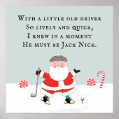 Golf-kerstfeestdag Poster (Voorkant)