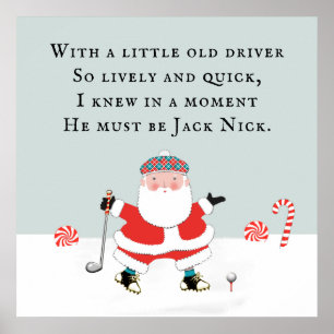 Golf-kerstfeestdag Poster