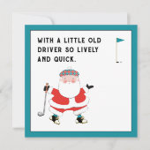 Golf-kerstfeestdagen Kaart (Voorkant)