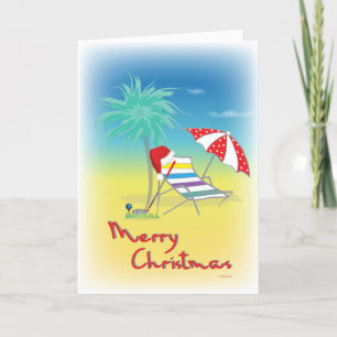GOLF-kerstkerstkerstkerstkerstkaart met "Beach Fun Kaart