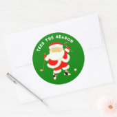 Golf-kerstklassic Round-sticker Ronde Sticker (Envelop)