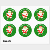 Golf-kerstklassic Round-sticker Ronde Sticker (Vel)