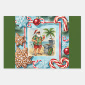 Golf Kerstman Golfen Zomertijd Inpakpapier Vel (Voorkant 2)