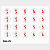 Golf Kerstman Ronde Sticker (Vel)