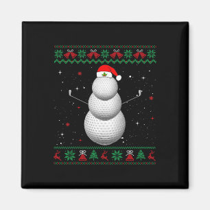 Golf Kerstman Sneeuwman Bal Lelijke Kerstmis Golfe Magneet