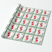 Golf Kerstmis Cadeaupapier (Uitgerold)